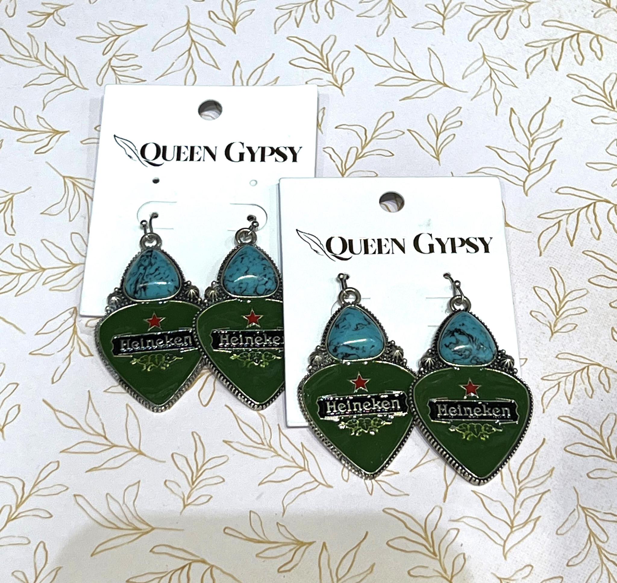 Heineken Turquoise Earrings