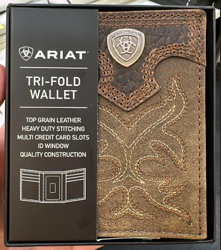 Ariat Tri-Fold Boot Stitch Wallet