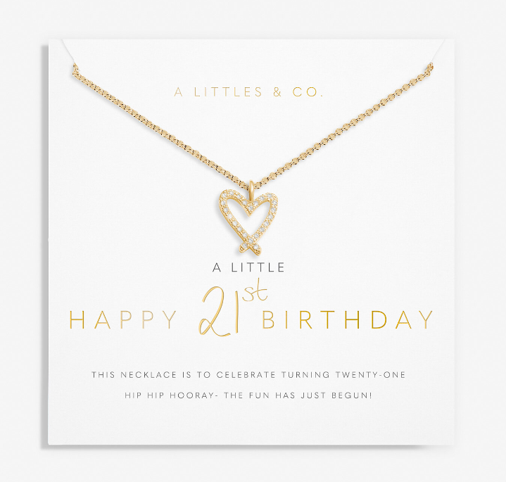 A Little Happy 21st Birthday Necklace