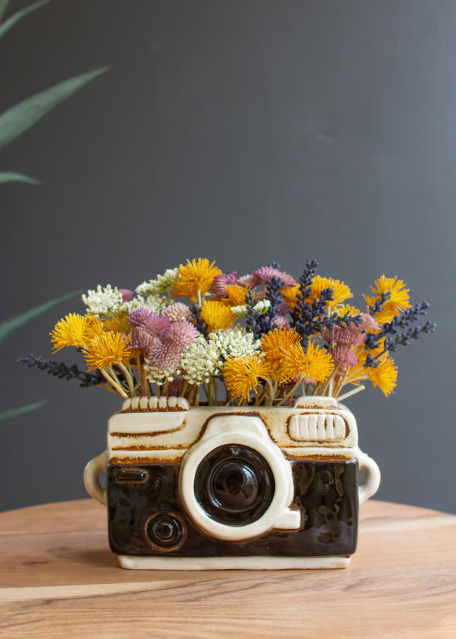 Ceramic Camera Planter