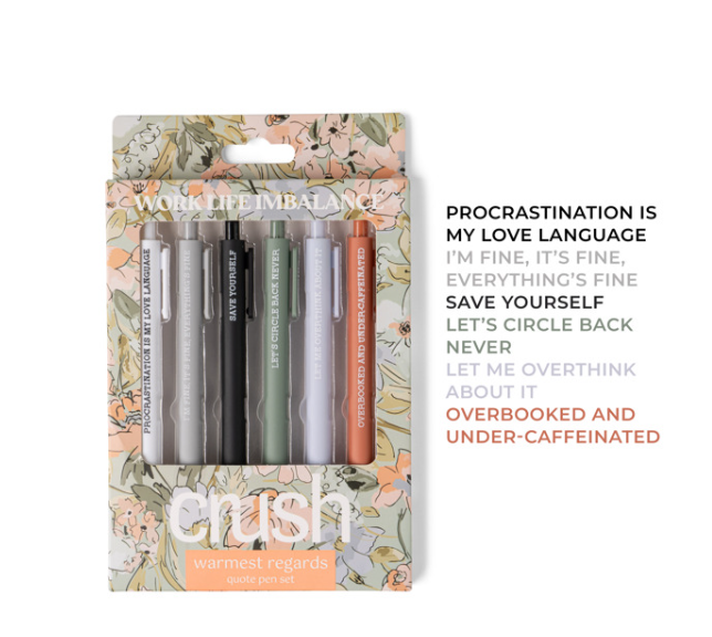 Crush™ Warmest Regards Quote Pen Set