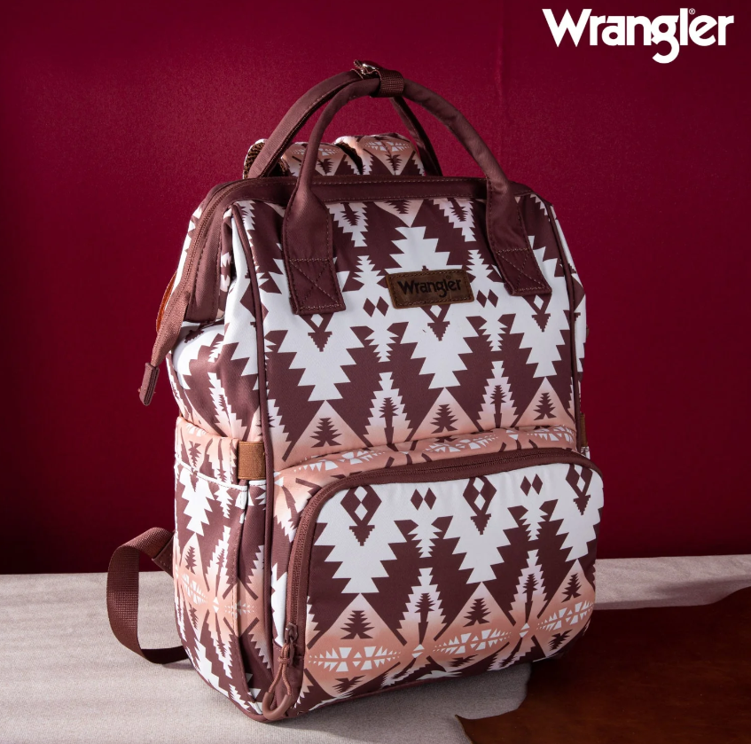 Wrangler Allover Aztec Dual Sided Print Backpack