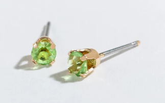 August Peridot Stud Earrings