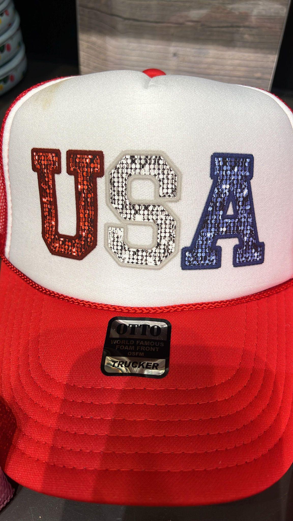 USA Glitter Hat