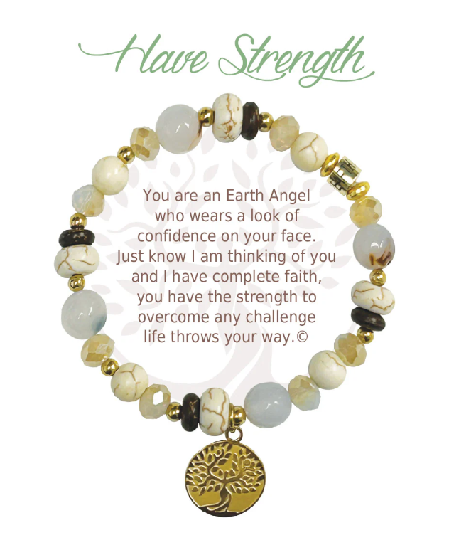 Earth Angel Natural Stone Bracelet - Have Strength