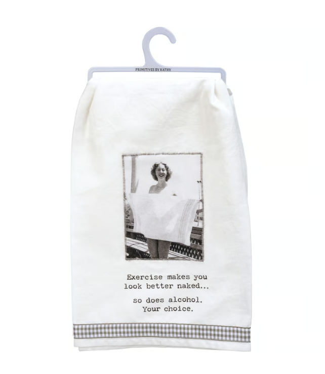 Exercise Makes You Better Naked Kitchen Towel