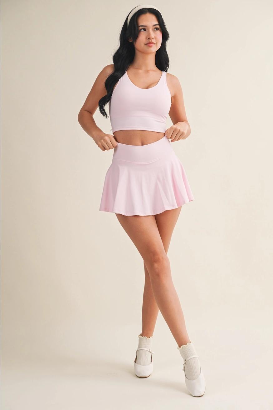 Mini Circle Skort with Bow Back Detail