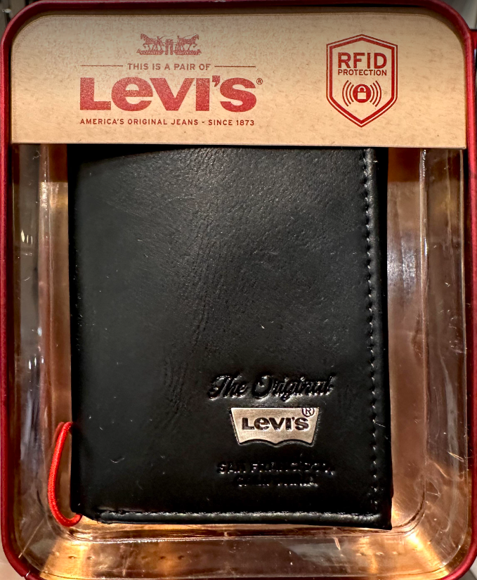 Levi Strauss MENS trifold wallet - Black
