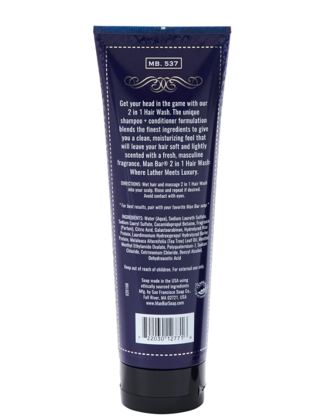 MAN BAR® 2-in-1 Hair Wash - Silver Sage & Bergamot