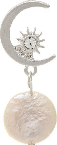Star Moon Fresh Water Pearl Post Earring