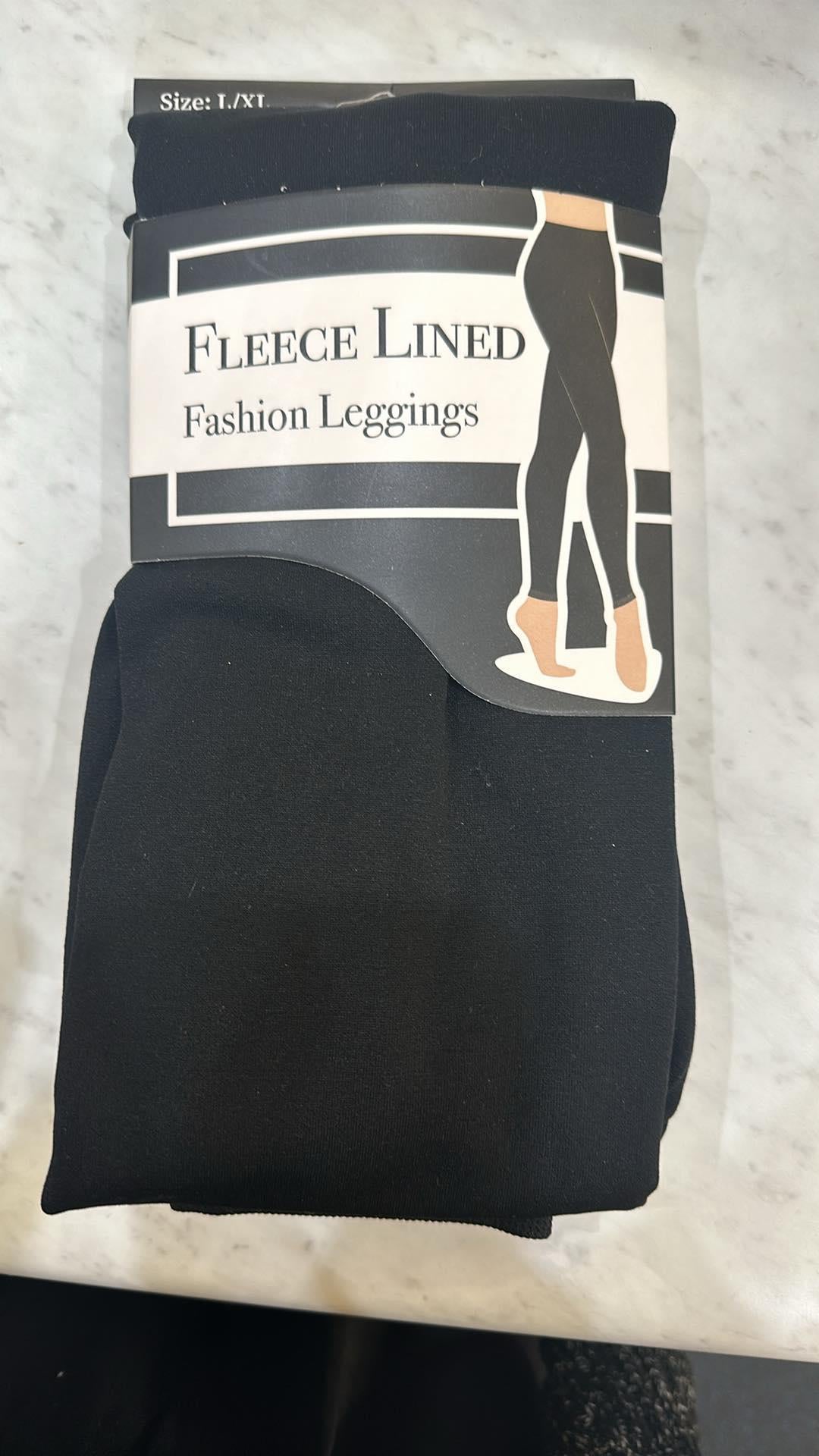 Black Fleece Lined Leggings
