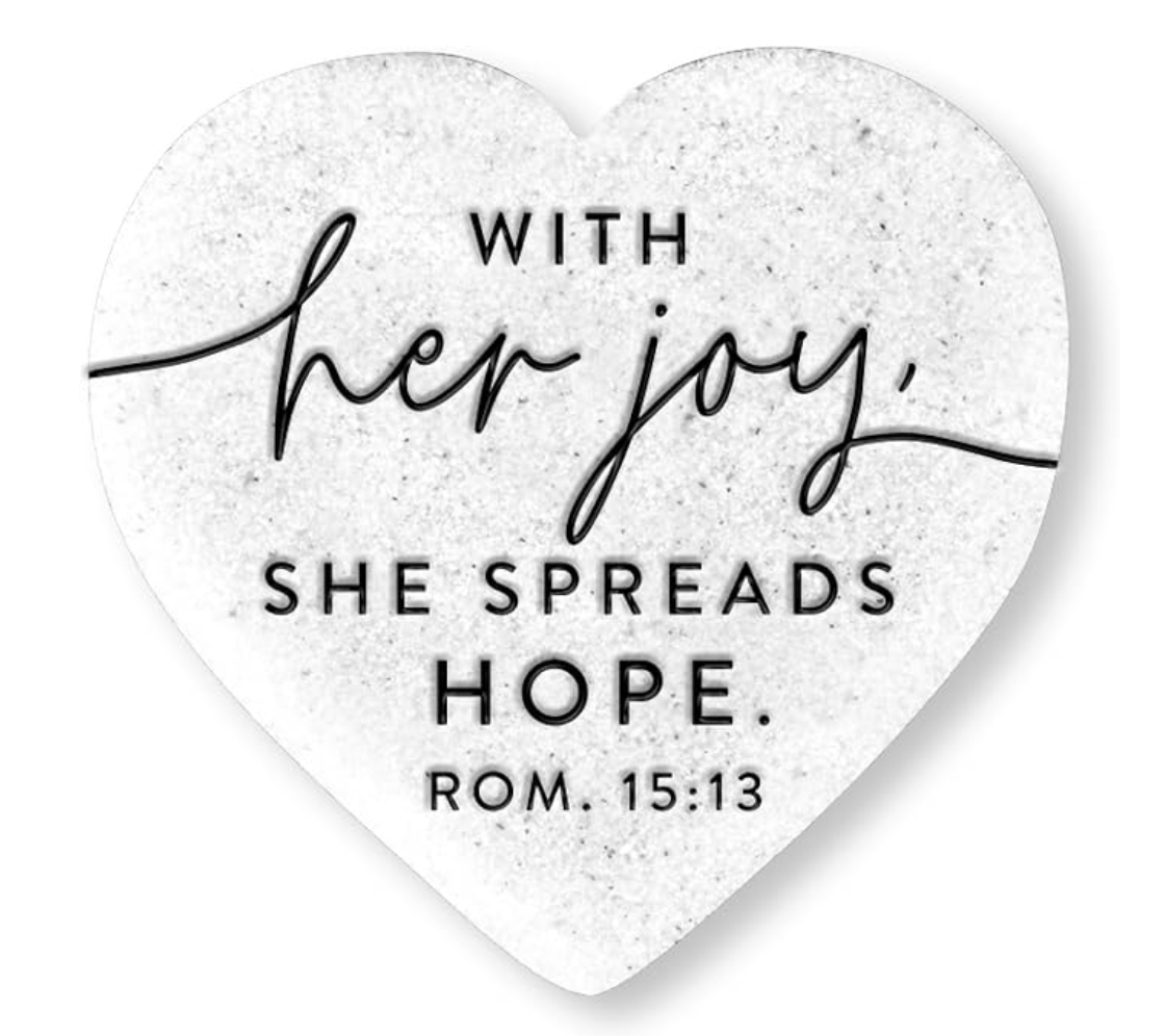 Tabletop Heart Stone Her Joy Hope
