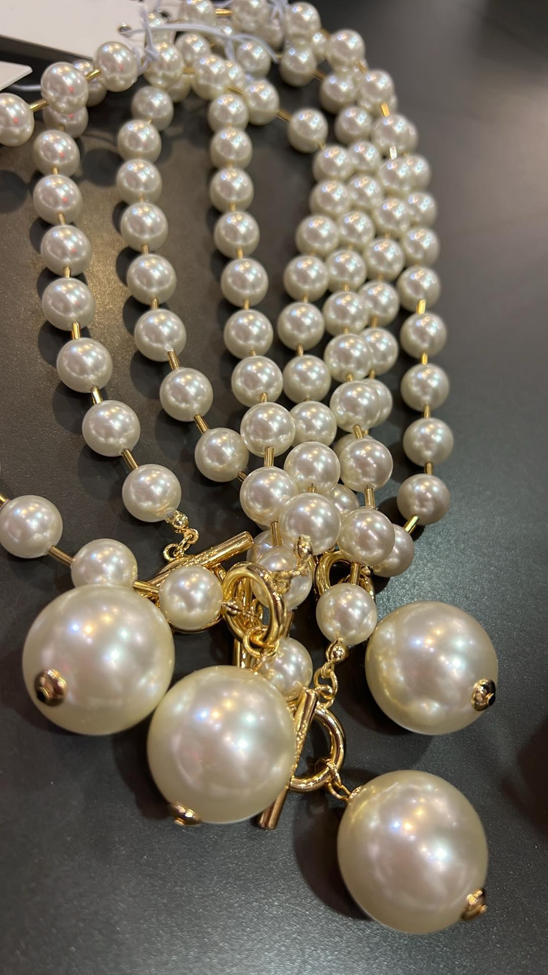 Pearl Beaded Collar Necklace