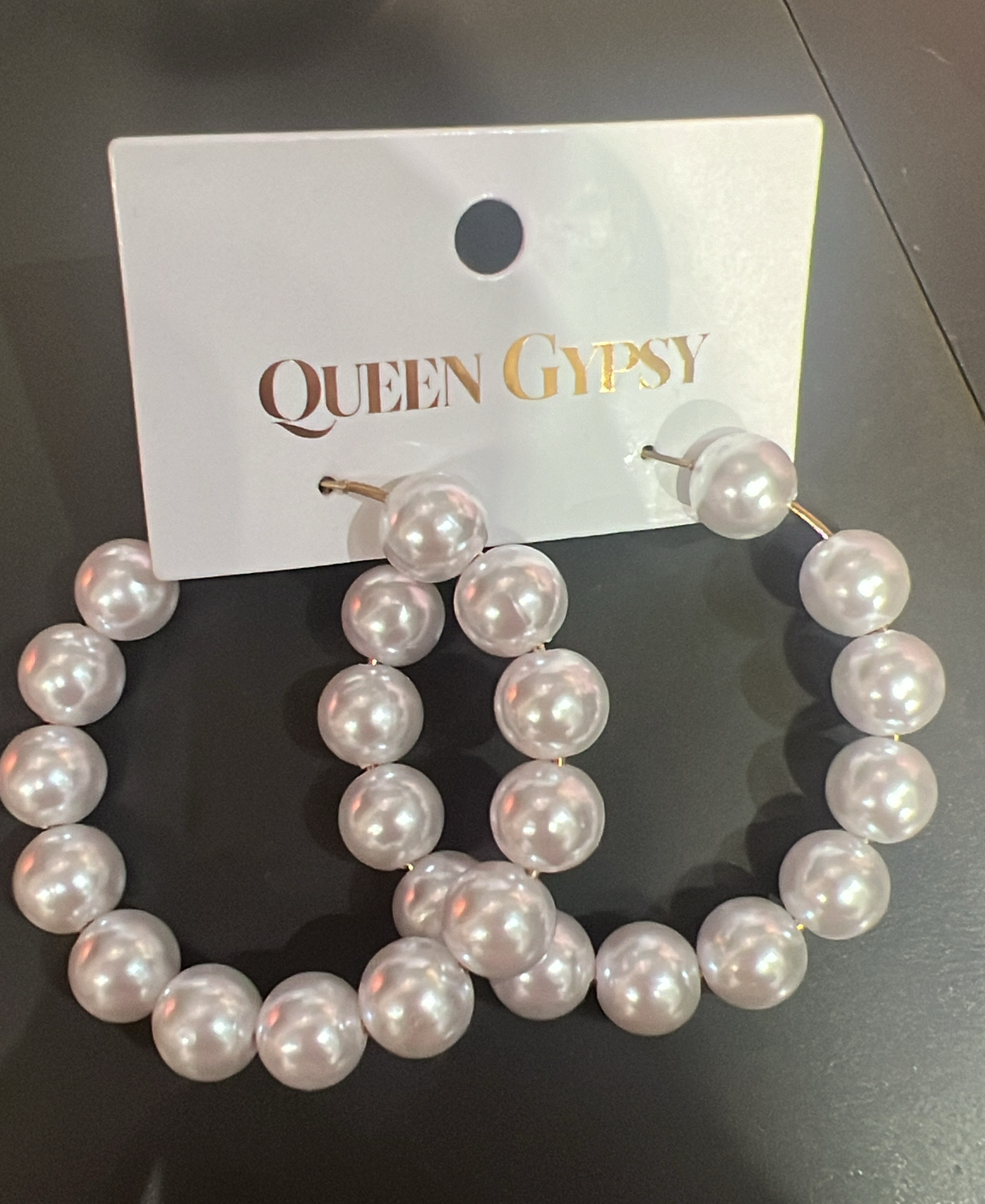 Pearl Bubble Hoop Earrings
