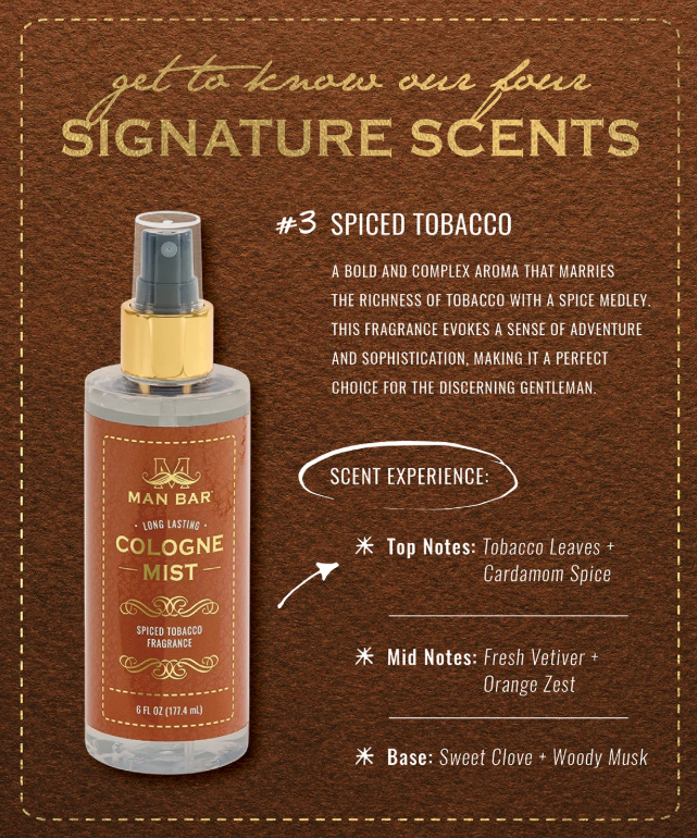 MAN BAR® Cologne Mist Spiced Tobacco