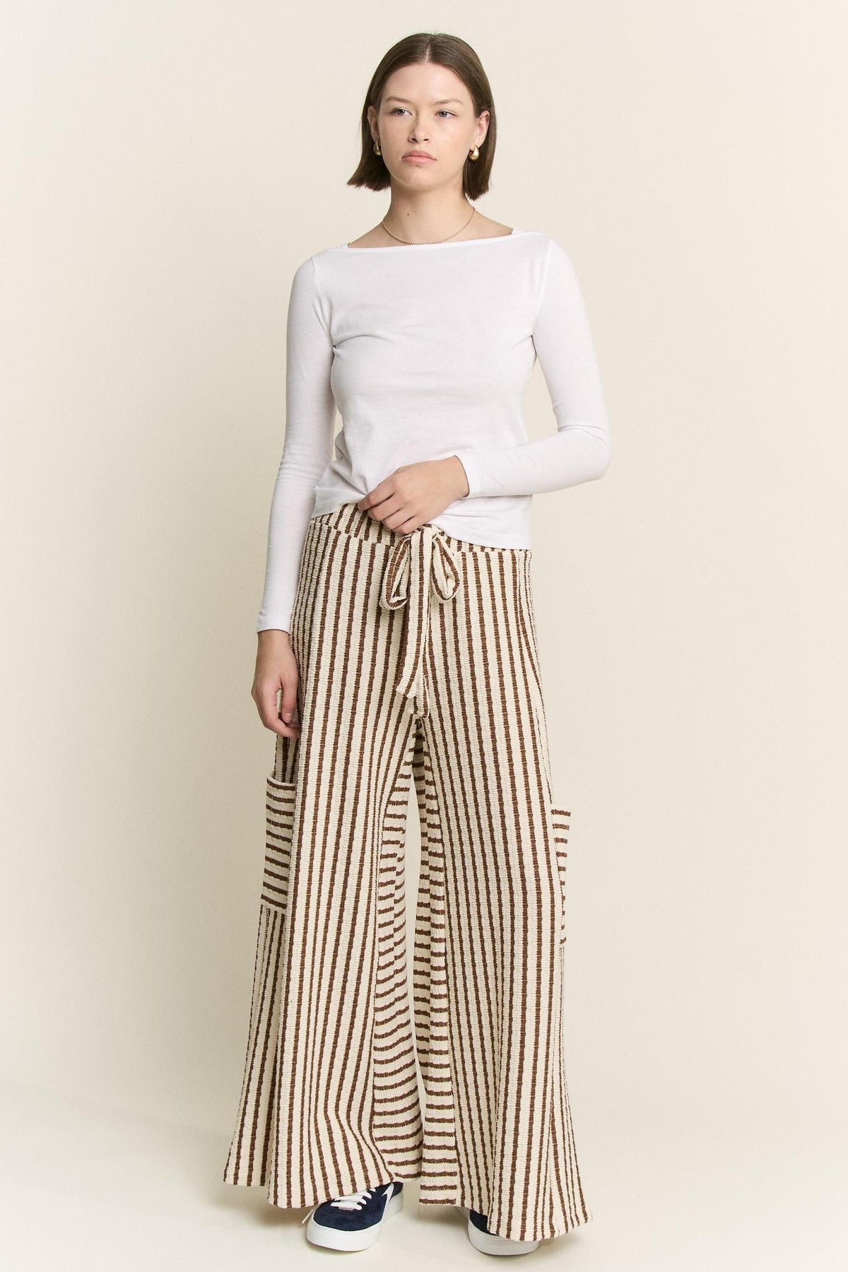 Stripe Wide Leg Pants