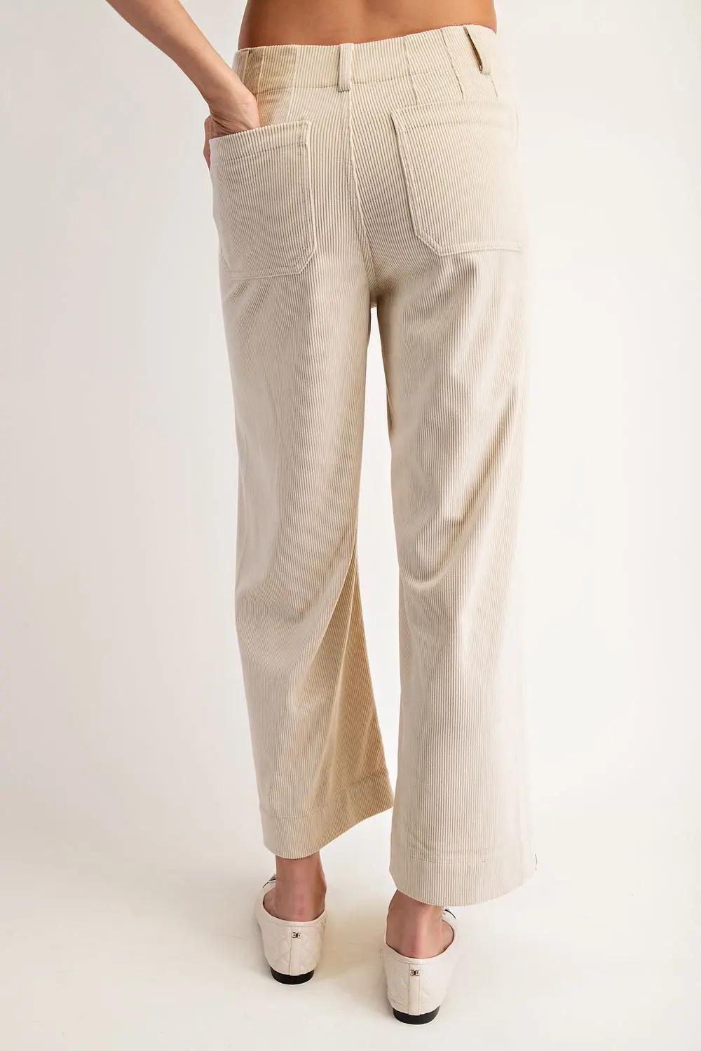 Sand Corduroy Patch Pocket Pants