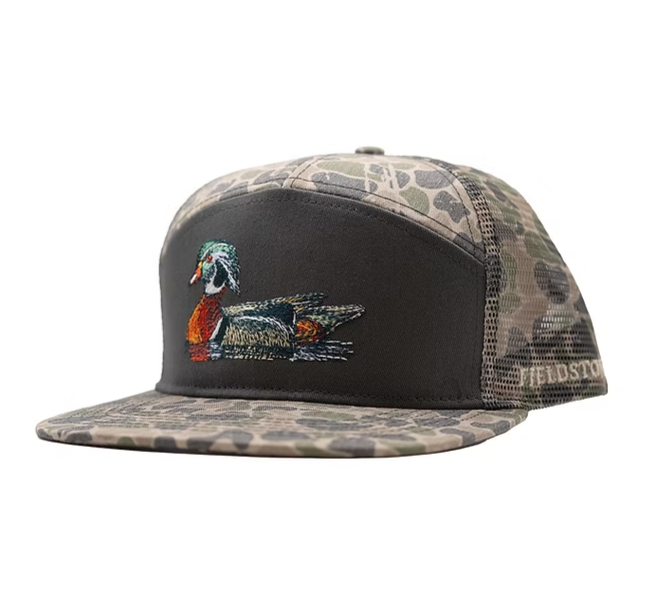 7-Panel Backwoods Camo Wood Duck Hat