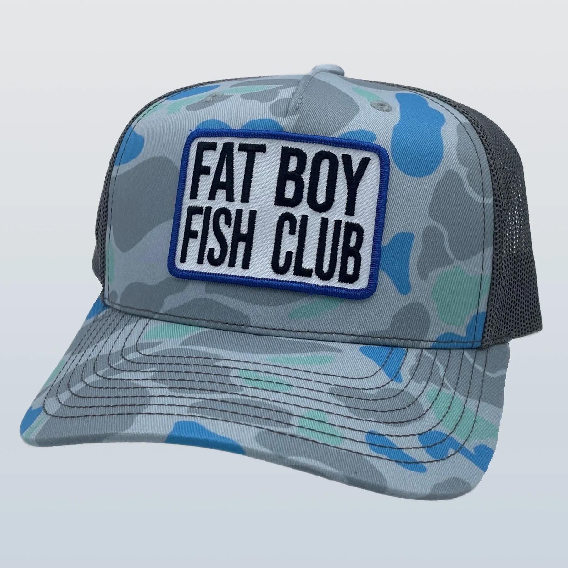 Fat Boy Fish Club Patch Hat - Saltwater/Charcoal