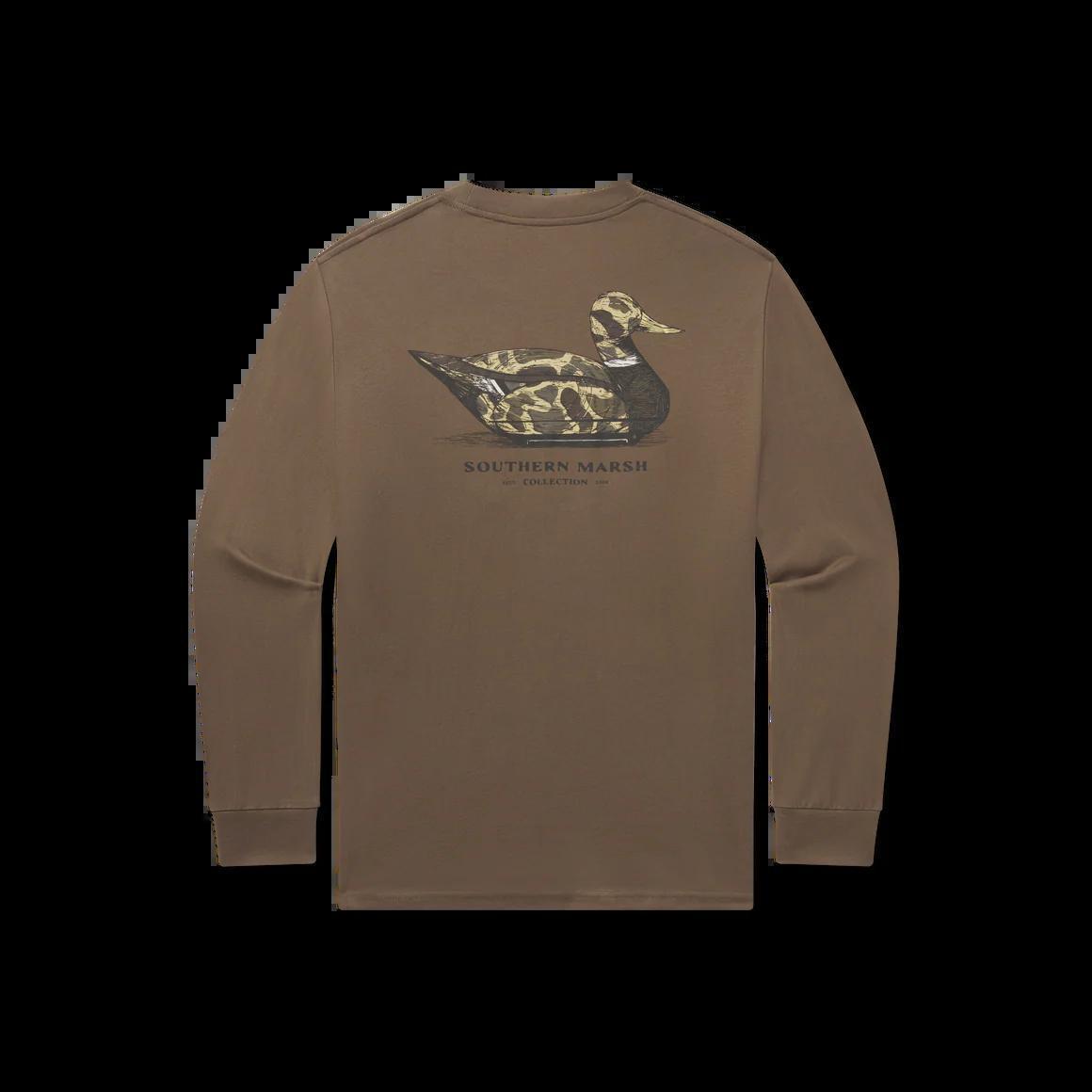 Vintage Duck Decoy Tee - Camo Tee - Long Sleeve