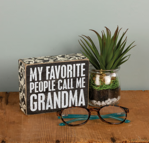Call Me Grandma Box Sign