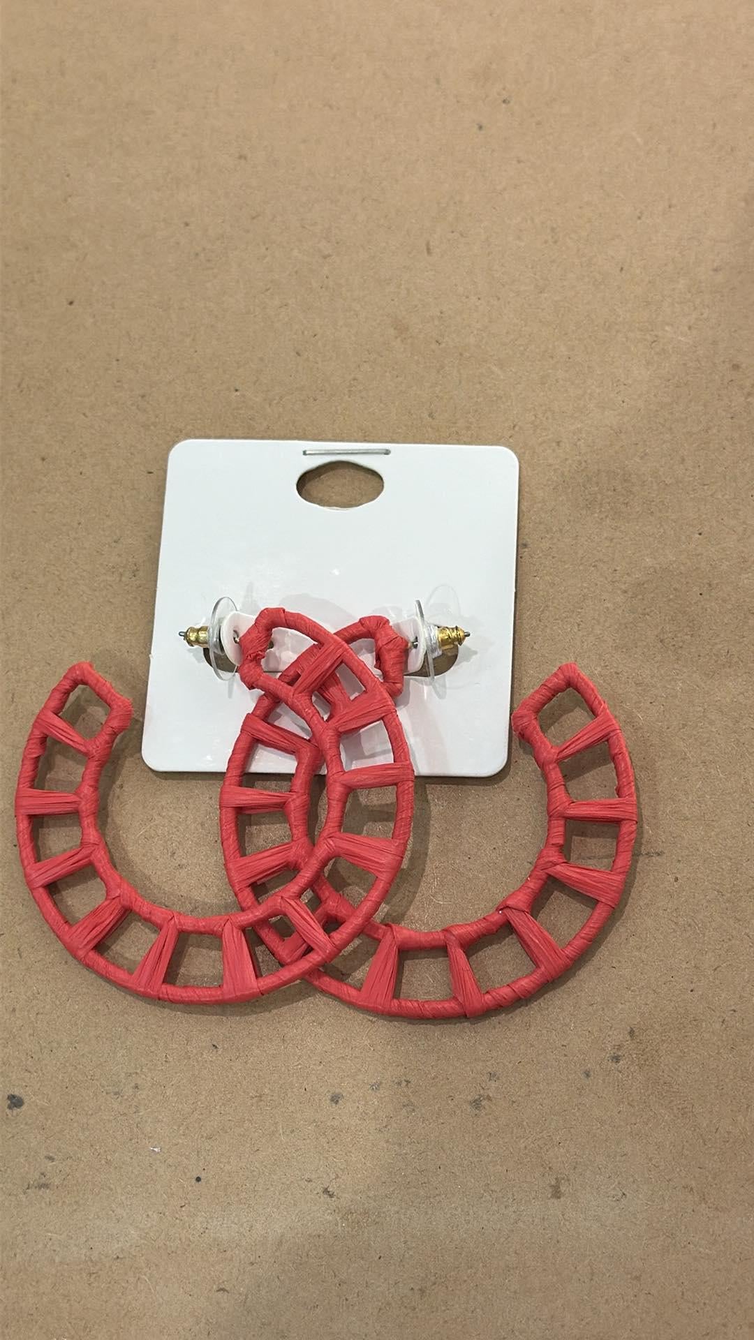 Raffia Open Hoops
