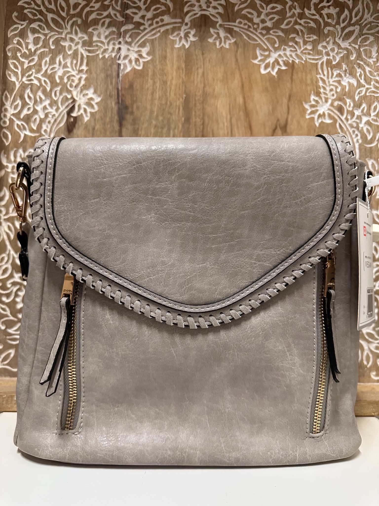 Light Gray Flap Crossbody Bag