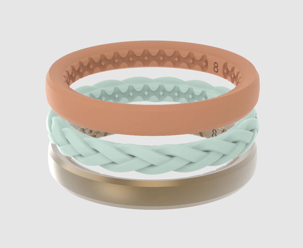 Gold Coast Stackable Groove Life Silicone Ring