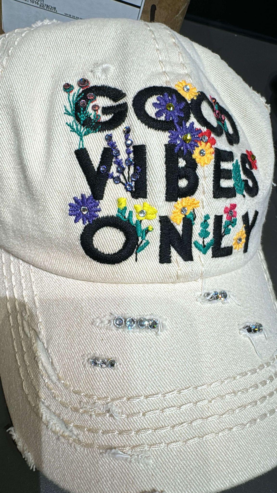 Good Vibes Only Crystal Hat