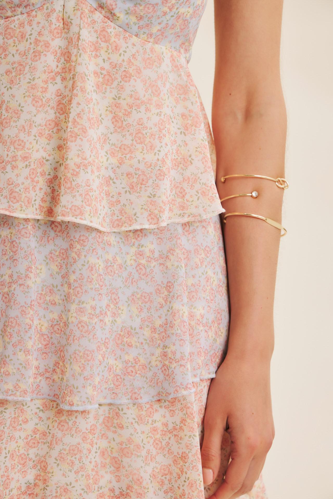 Romantic Story Cascading Tiered Ruffle Maxi Dress