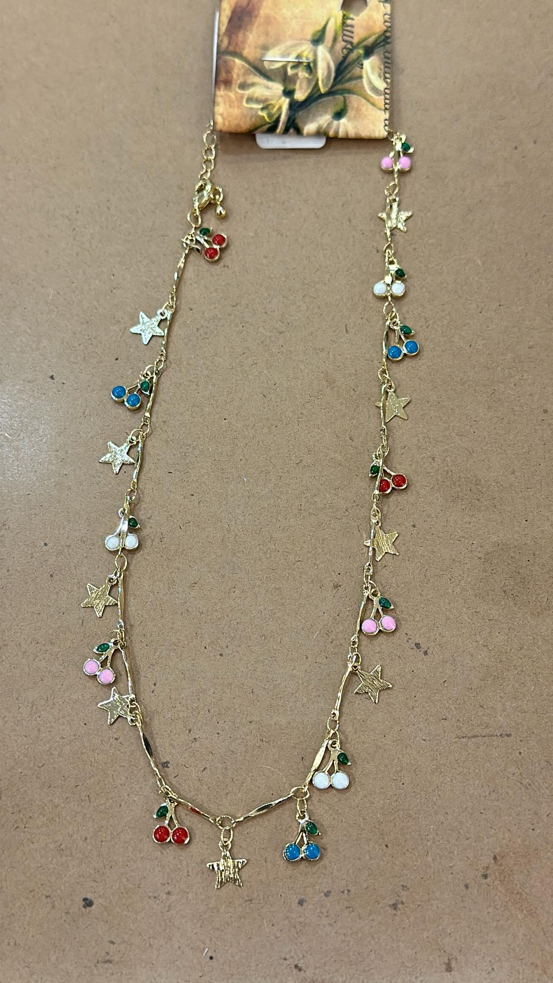 Gold Cherry Choker