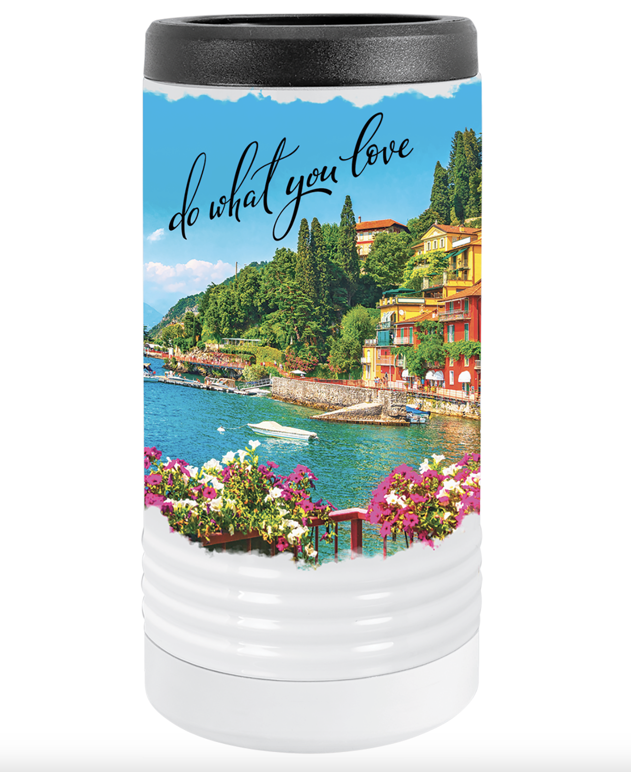 White Customizable Polar Camel Slim Beverage Holder