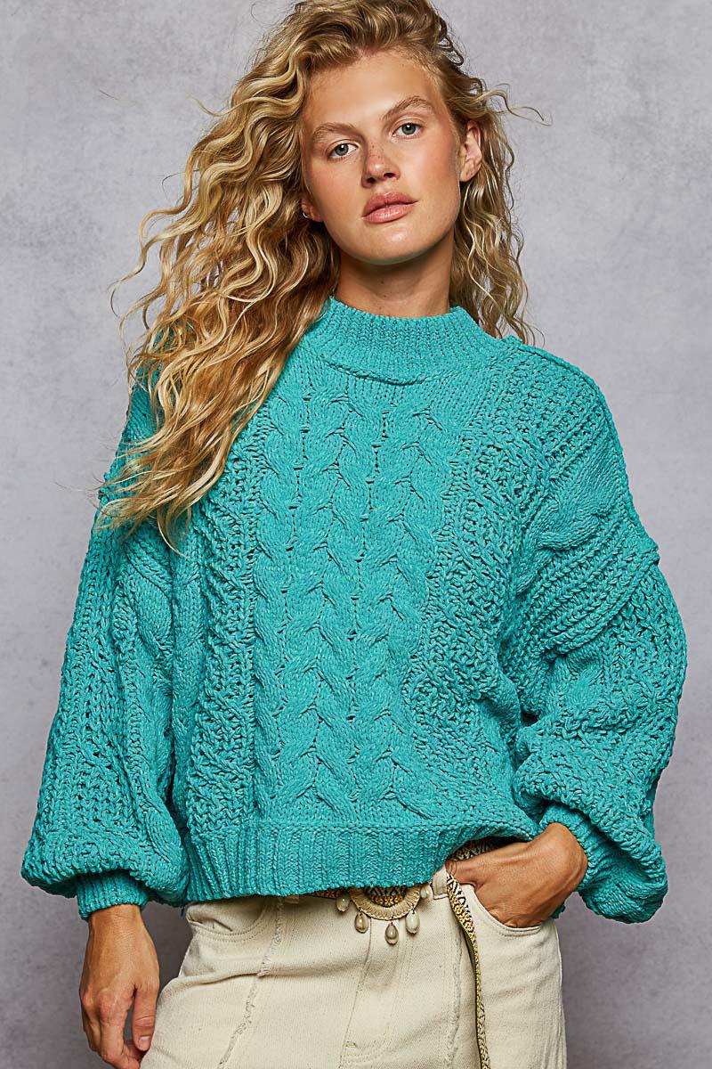 Madison Aqua Teal Sweater