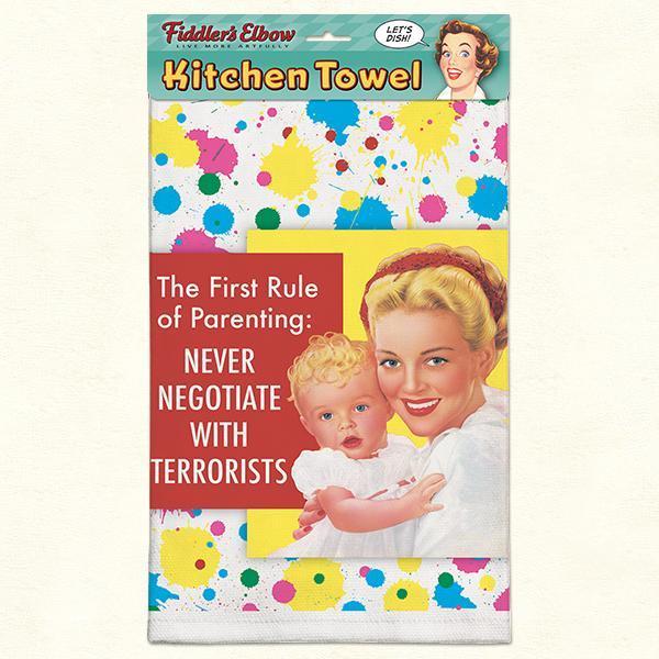 Never Negotiate Tea Towel