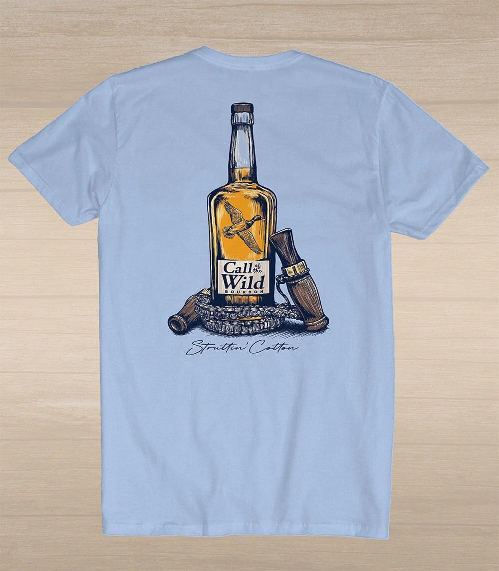 Call of the Wild Whiskey Tee - Blue Sky