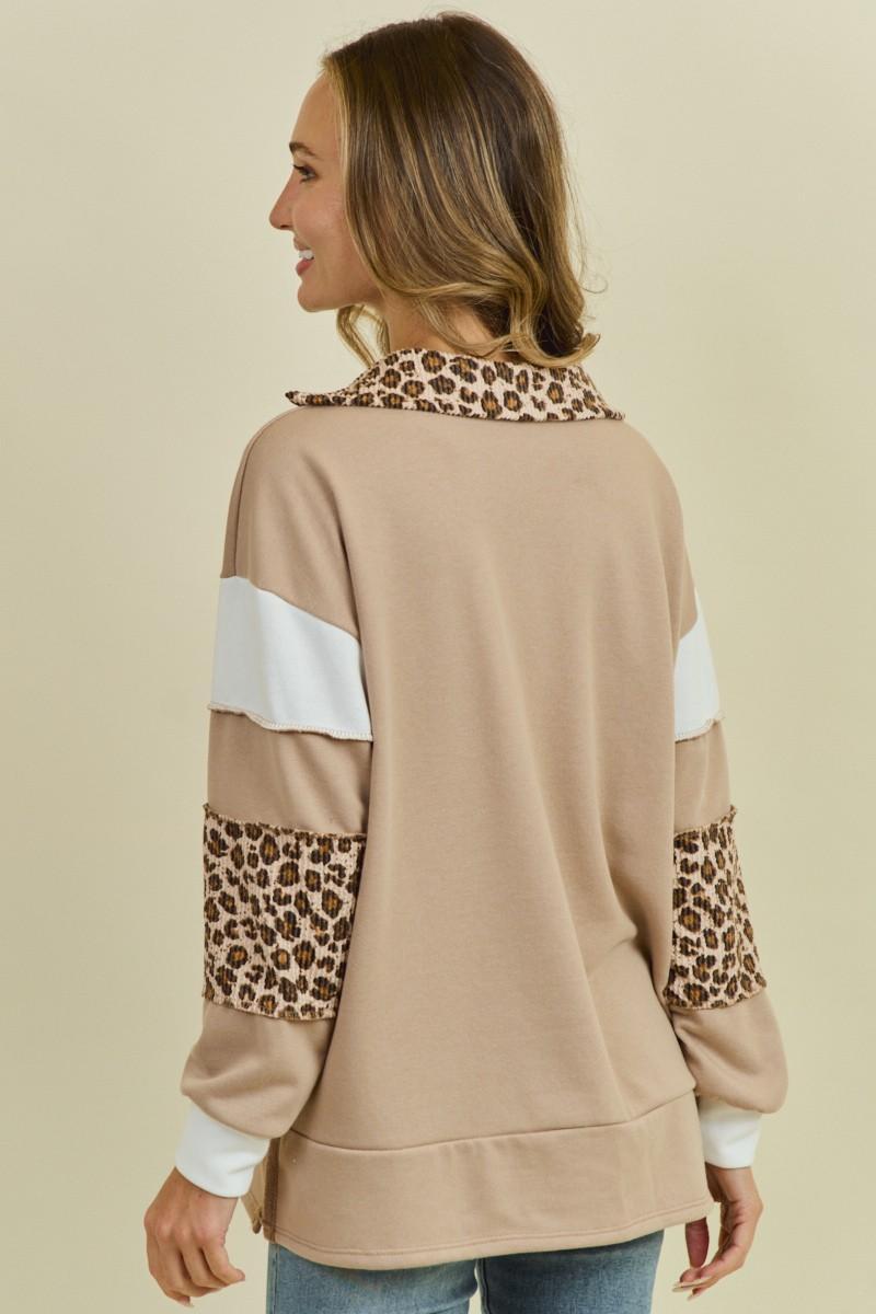 Animal Print Long Sleeve Sweatshirt