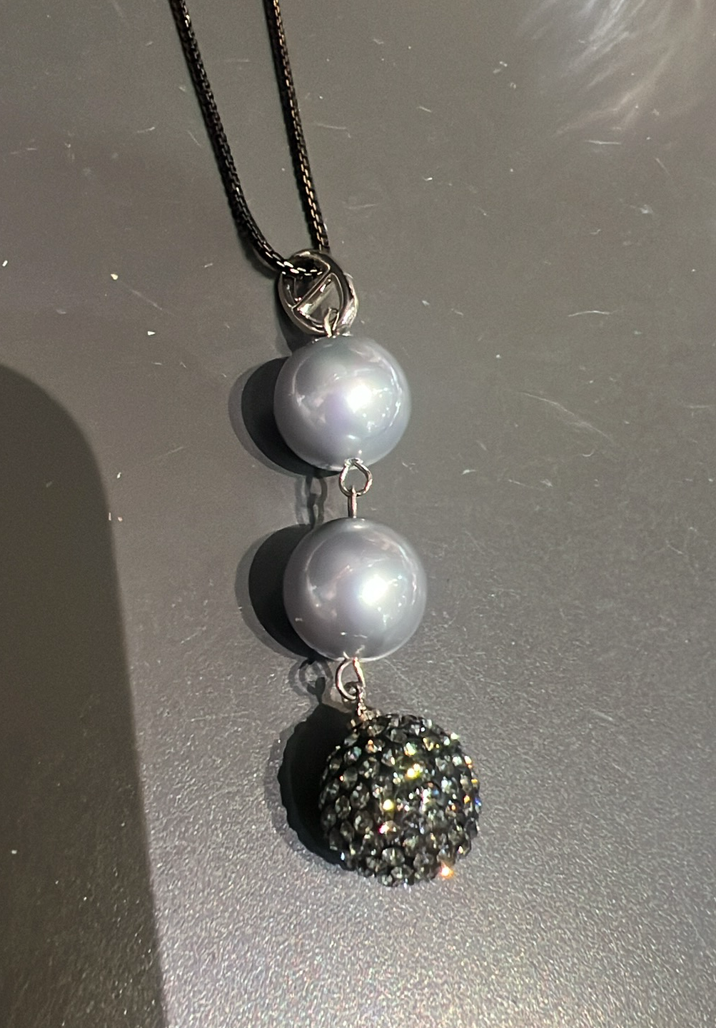 Crystal Ball Drop Necklace