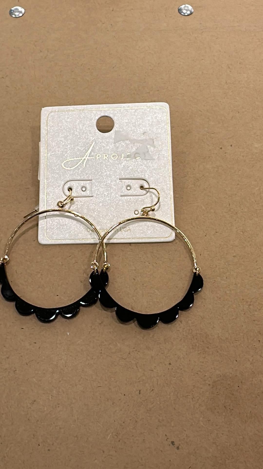 Black Trim Hoops