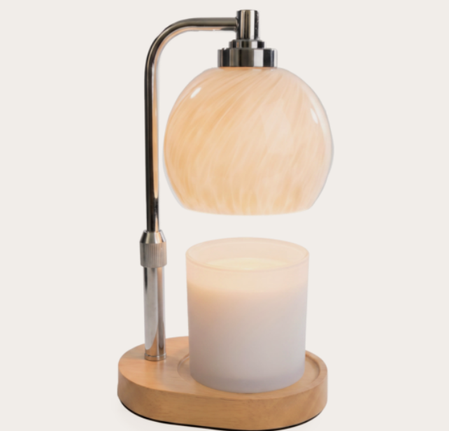 Swirl Blown Glass Candle Warmer Lamp