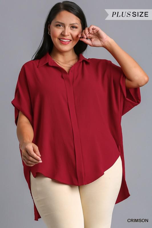 Crimson Button Top