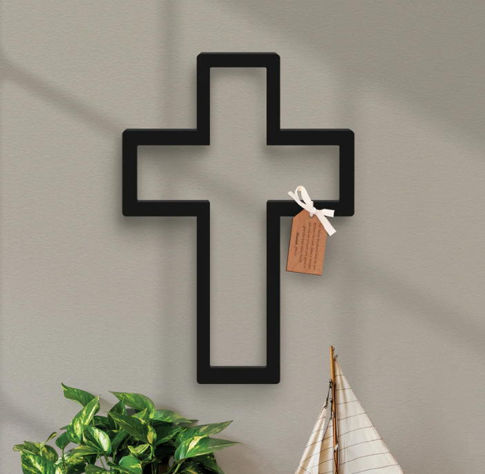 Personalized Open Cross With Tag