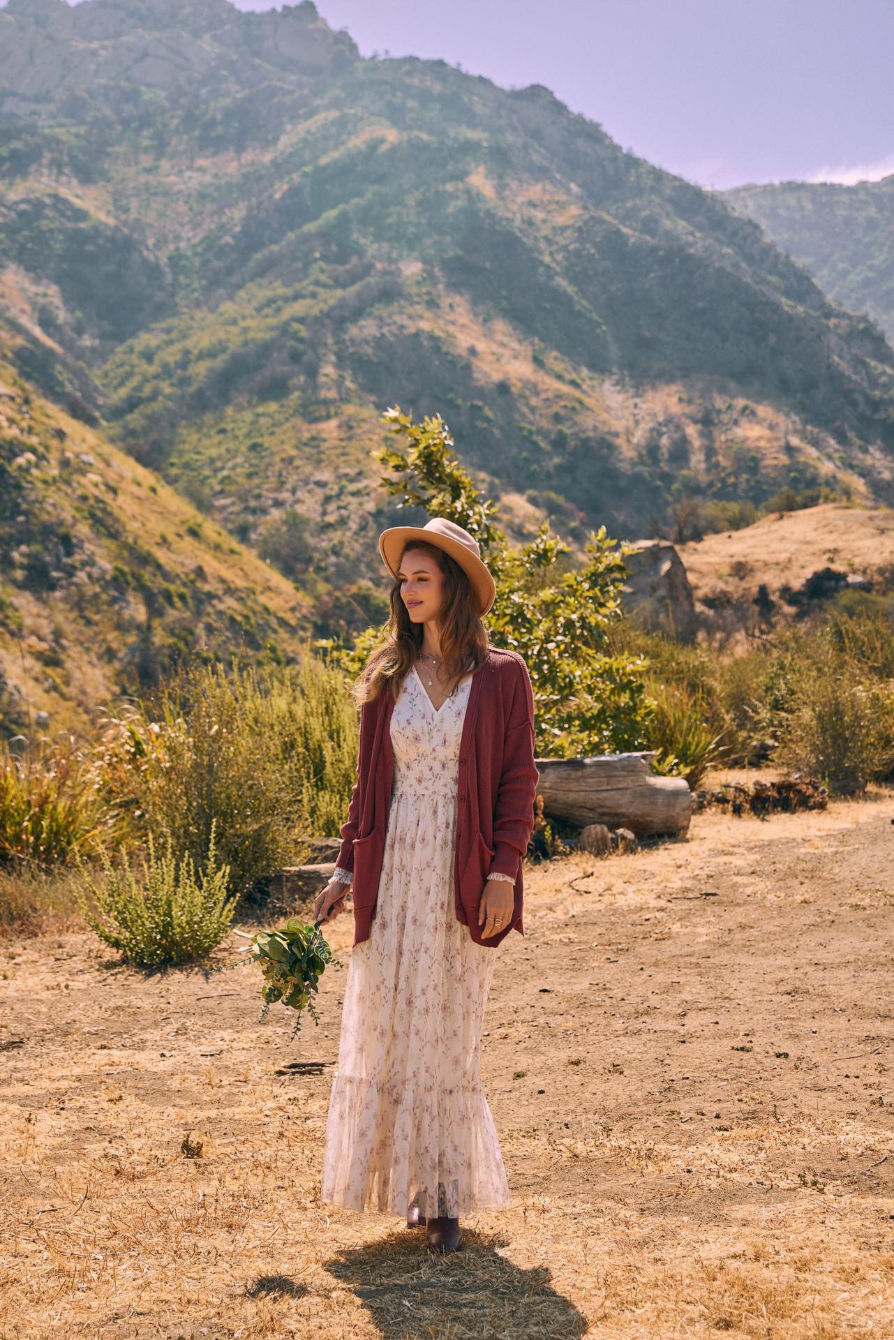 Dreamy Floral Mesh Maxi Dress With Smocked Waist