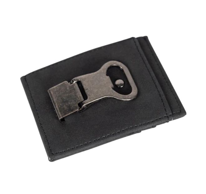 Men's Leather Money Clip With Bottle Opener