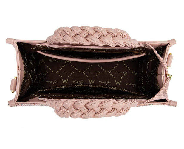 Wrangler Floral Print Braided Tote Bag