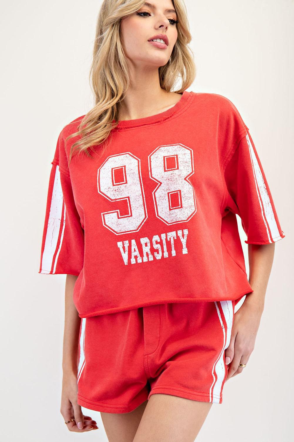 Mineral Washed 98 Varsity Top