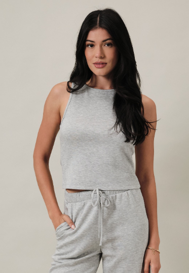 Round Neck Sleeveless Racer-Back Top