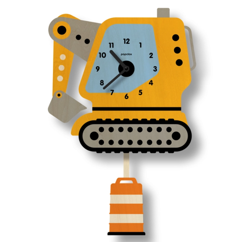 Excavator Pendulum Clock