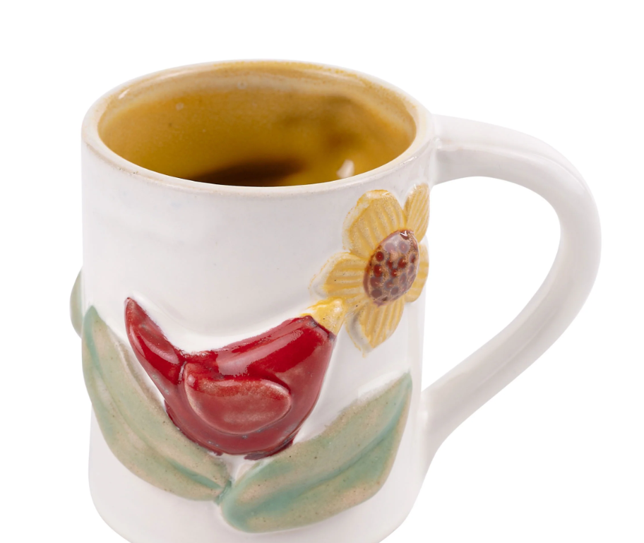 Red Bird Sunflower Mug