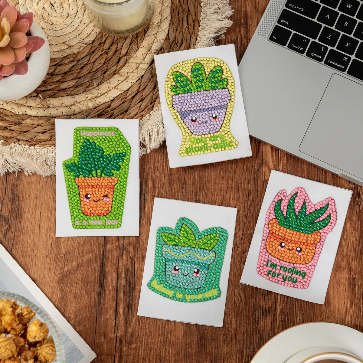 Craft Hero Pixelpop™ - The Positive Plant - Diamond Art Stickers