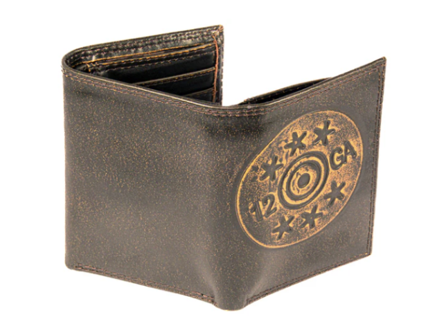 Burnished Antique Brown Tri-Fold Wallet